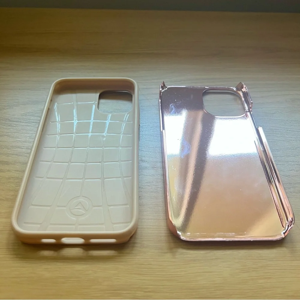 2 iPhone 11 Pro Cases Bundle Rose Gold Rhinestone Bling Marble Sparkly